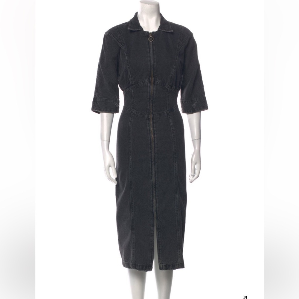 Retrofete Miley onyx denim midi dress size XS